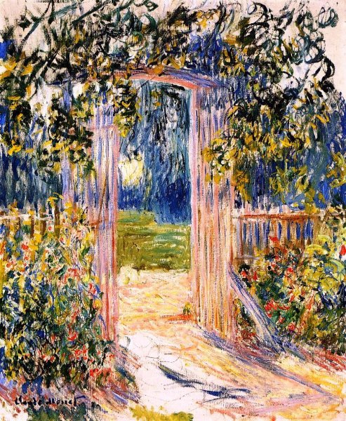 Main Product Photo of The Garden Gate Painting by Claude Monet