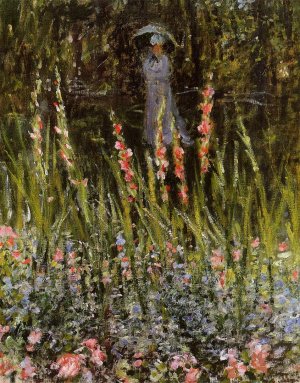 The Garden, Gladioli by Claude Monet Oil Painting