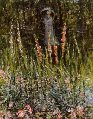 The Garden, Gladioli painting by Claude Monet