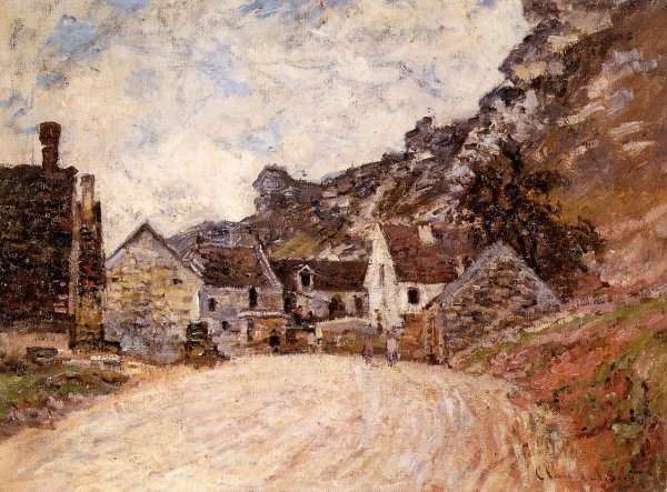 Main Product Photo of The Hamlet of Chantemesie at the Foot of the Rock Painting by Claude Monet