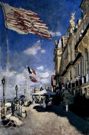 The Hotel des Roches Noires at Trouville by Claude Monet Oil Painting