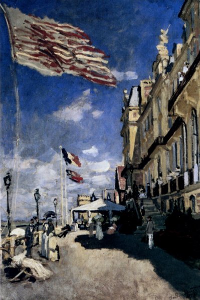 The Hotel des Roches Noires at Trouville by Claude Monet - Hand-Painted Oil Painting Reproduction
