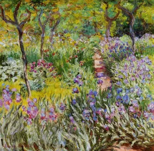 The Iris Garden at Giverny Oil painting by Claude Monet