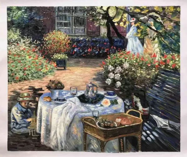 The Luncheon (Monet's Garden At Argenteuil) painting by Claude Monet