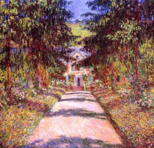 The Main Path at Giverny Oil painting by Claude Monet