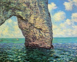 The Manneport at High Tide Oil painting by Claude Monet