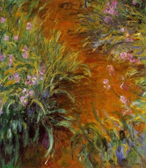 The Path Through the Irises by Claude Monet Oil Painting