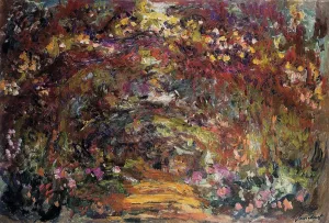 The Path under the Rose Trellises, Giverny by Claude Monet Oil Painting