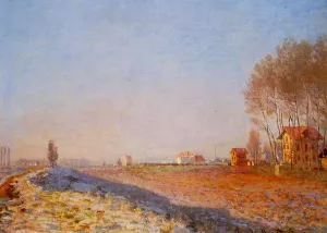 The Plain of Colombes, White Frost by Claude Monet - Oil Painting Reproduction