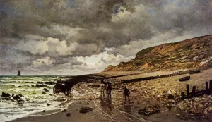 The Pointe de la Heve at Low Tide by Claude Monet Oil Painting