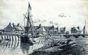 The Port at Touques Oil painting by Claude Monet