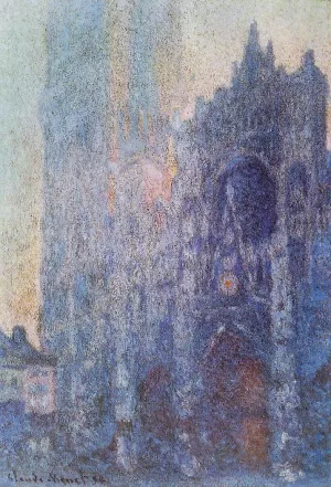 The Portal and the Tour d'Albane at Dawn by Claude Monet - Oil Painting Reproduction