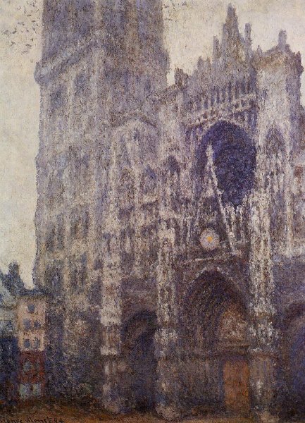The Portal and the Tour d'Albene, Grey Weather by Claude Monet - Hand-Painted Oil Painting Reproduction