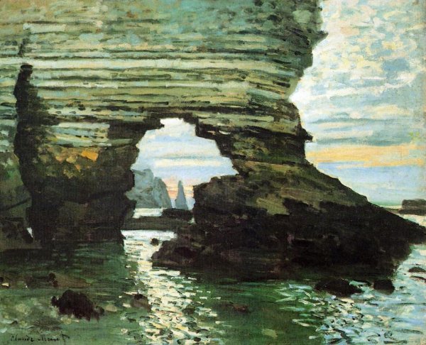 The Porte d'Amont, Etretat by Claude Monet - Hand-Painted Oil Painting Reproduction