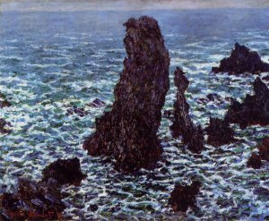 The 'Pyramids' of Port Coton, Belle-Ile-en-Mer Oil painting by Claude Monet
