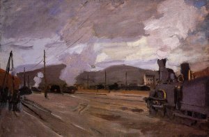 The Railroad Station at Argenteuil by Claude Monet Oil Painting