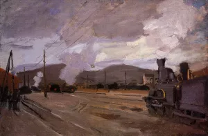 The Railroad Station at Argenteuil by Claude Monet Oil Painting