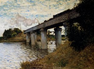 The Railway Bridge at Argenteuil by Claude Monet Oil Painting