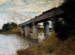 The Railway Bridge at Argenteuil by Claude Monet - Oil Painting Reproduction