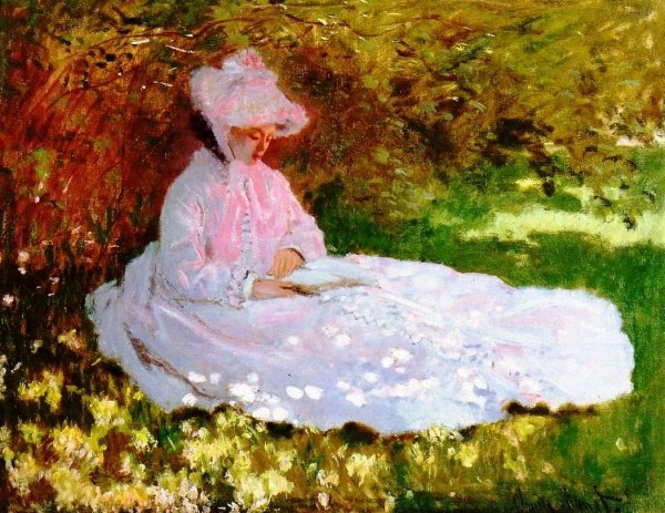 Main Product Photo of The Reader Painting by Claude Monet
