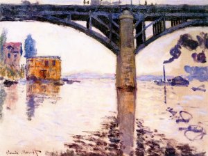 The Road Bridge at Argenteuil II Oil painting by Claude Monet