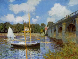 The Road Bridge at Argenteuil painting by Claude Monet