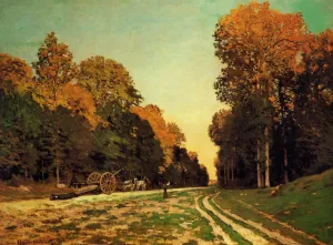 The Road from Chailly to Fontainebleau painting by Claude Monet