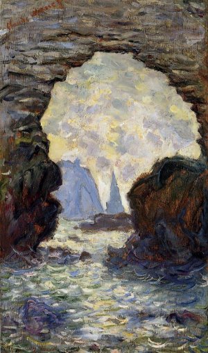 The Rock Needle Seen through the Porte d'Aumont by Claude Monet Oil Painting