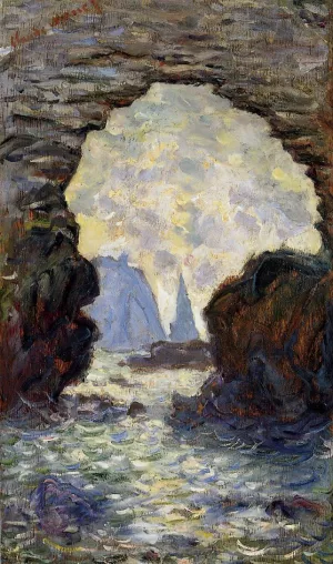 The Rock Needle Seen through the Porte d'Aumont by Claude Monet - Oil Painting Reproduction