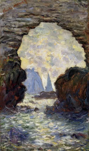 The Rock Needle Seen through the Porte d'Aumont by Claude Monet Oil Painting