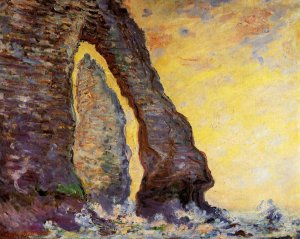 The Rock Needle Seen through the Porte d'Aval by Claude Monet Oil Painting