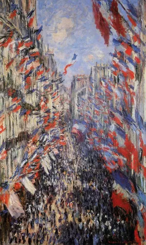 The Rue Montorgeuil 30th of June 1878 painting by Claude Monet