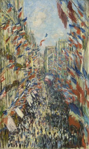 The Rue Montorgueil in Paris. Celebration of June 30, 1878 by Claude Monet Oil Painting