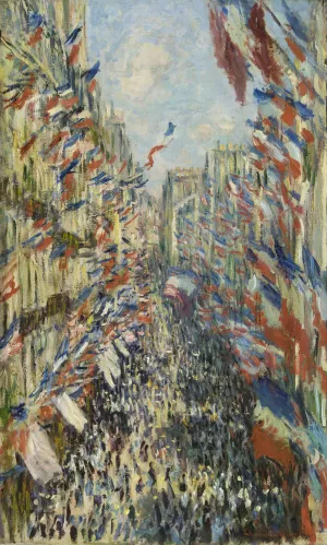 The Rue Montorgueil in Paris. Celebration of June 30, 1878 by Claude Monet Oil Painting
