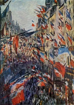 The Rue Saint-Denis, 30th of June 1878 II painting by Claude Monet