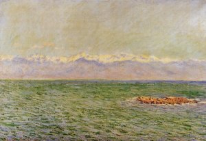 The Sea and the Alps also known as The Mediterranean at Antibes by Claude Monet Oil Painting