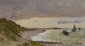 The Seashore at Sainte-Adresse by Claude Monet Oil Painting