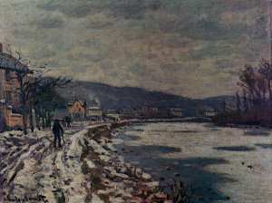 The Seine at Bougival by Claude Monet Oil Painting