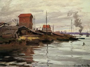 The Seine at Le Petit-Gennevilliers painting by Claude Monet
