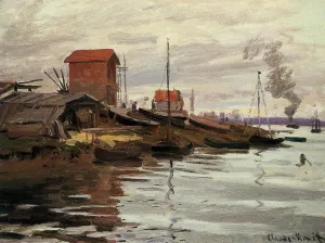 The Seine at Le Petit-Gennevilliers by Claude Monet Oil Painting