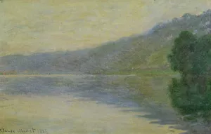 The Seine at Port-Villez, Harmony in Blue by Claude Monet Oil Painting