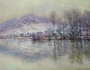 The Seine at Port Villez, Snow Effect by Claude Monet Oil Painting