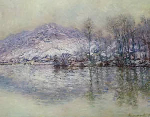 The Seine at Port Villez, Snow Effect painting by Claude Monet