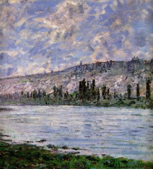 The Seine at Vetheuil Detail by Claude Monet Oil Painting