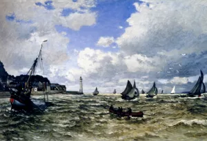 The Seine Estuary at Honfleur by Claude Monet - Oil Painting Reproduction