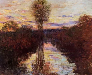 The Small Arm of the Seine at Mosseaux, Evening by Claude Monet - Oil Painting Reproduction