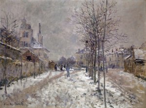 The Snow-Covered Boulevard De Pontoise In Argenteuil by Claude Monet Oil Painting