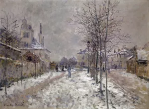 The Snow-Covered Boulevard De Pontoise In Argenteuil by Claude Monet Oil Painting