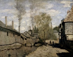 The Stream of Robec, Rouen by Claude Monet Oil Painting