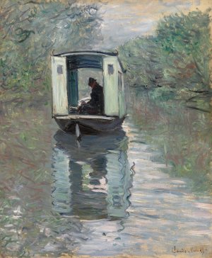 The Studio Boat by Claude Monet Oil Painting